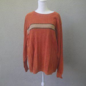 Levi's Vintage Y2K Men's Texas Orange Long Sleeve Distressed Sweater Med